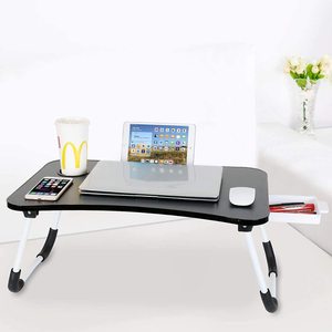 Laptop Bureau Draagbare Laptop Bed Lade Tafel <span class=keywords><strong>Notebook</strong></span> Stand Reading Houder Met Opvouwbare Benen & Cup Slot - Product Image 4
