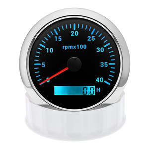 4000 tr/min noir 7 rétroéclairages numériques 85mm tachymètre Diesel jauge RPM <span class=keywords><strong>compteur</strong></span> REV avec <span class=keywords><strong>compteur</strong></span> horaire - Product Image 2