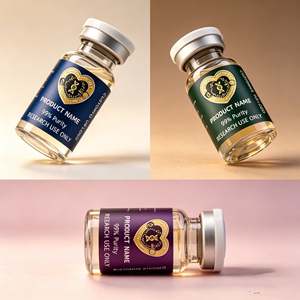 Etiquetas personalizadas para botellas de péptidos biotecnológicos de 3ml/5ml, pegatinas bioseguras con cajas individuales a juego para viales. - Product Image 1