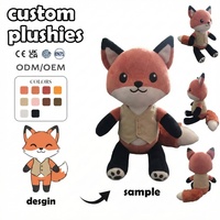 Jouets en peluche personnalisés de haute qualité, mini-figurines de renard multi-queues, décoration d'hôtel sur le thème de la forêt, porte-clés en peluche personnalisés
