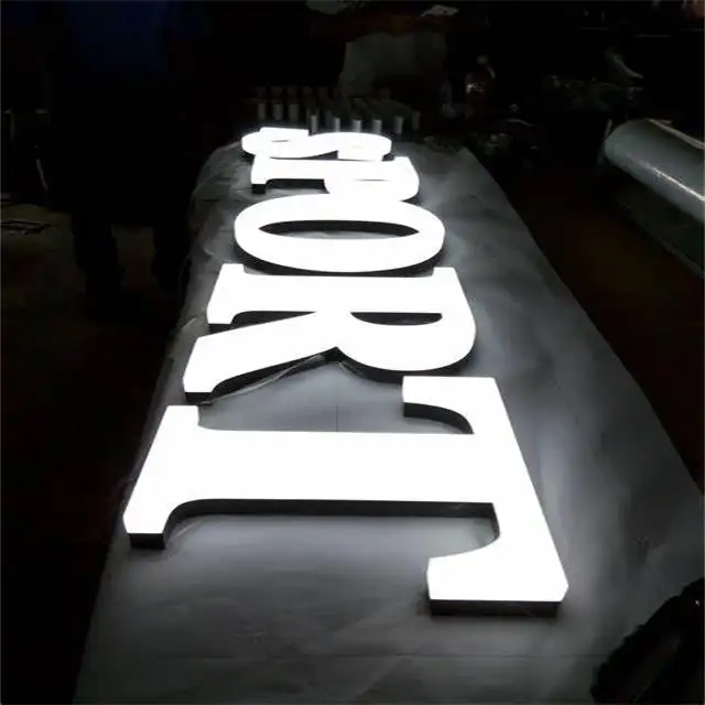 Produsen Outdoor LED Light Penuh Warna Signage Logam Tanda Led Nomor Rumah