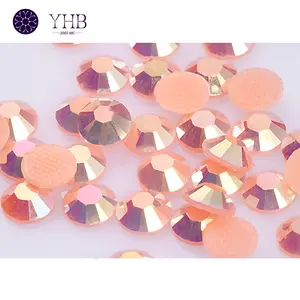 YHB China Top Crafting Crystal Hotfix Rhinestones Bright Color Shining Flatback Rhinestones For Nails Clothes Decoration