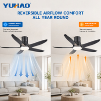 Ventilateur de plafond encastré BLDC 46-56 pouces avec pales en ABS pour villas, salles à manger, restaurants et écoles – Fabrication OEM/ODM