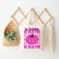 Stiker Transfer Panas DTF Motif Benang Palsu Pink Coquette Halloween Kanker Payudara, Dapat Dicuci, Siap Dipres untuk Pakaian