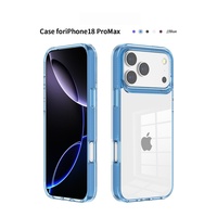 Pour iPhone 18 Pro Nouvelle coque de protection transparente avec cadre translucide et texture antidérapante, compatible avec les coques de téléphone iPhone 17, 16, 15, 14