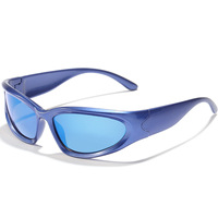 COOCHE Lunettes de soleil ovales unisexes pour enfants de haute qualité avec protection UV400, monture intégrale, idéales pour le cyclisme et les fêtes