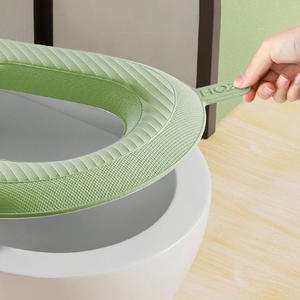 Funda Adhesiva Impermeable para Asiento de Inodoro de EVA, Universal, Reutilizable, con Accesorios de Baño, Decoración para <span class=keywords><strong>WC</strong></span> - Product Image 2