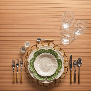 סט פורצלן פרחוני מותאם אישית dinnerware לבן סט צלחות קרמיקה ניידים עמיד עבור צהריים תה חתונה מערב - Product Image 4