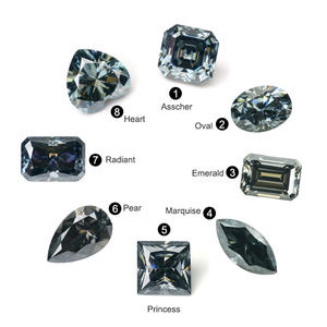 Moissanite colorée Goldleaf avec rapport GRA, taille Radiant, 1ct 2ct 3ct 4ct 5ct, pierre Moissanite VVS - Product Image 5