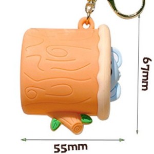 Silicone Tree Stump <b>Pop</b>-<b>Up</b> Animal Squishy Keychain Rabbit Frog Panda Bear Squeeze Fidget <b>Toy</b> for Stress Relief and Bag Decor - Product Image 6