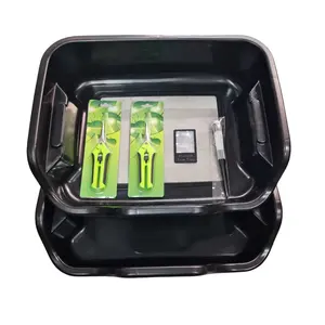 Black Plastic Trimming Tray Set with 150/220 Micron Screen Mesh