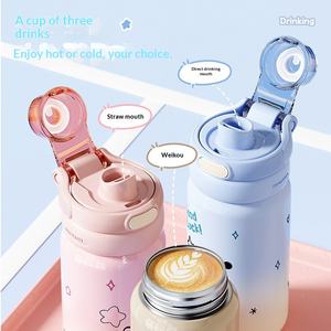 Gourde isotherme en acier inoxydable <span class=keywords><strong>Hile</strong></span> avec paille pour filles, enfants, eau, mignonne, étudiants, portable - Product Image 3