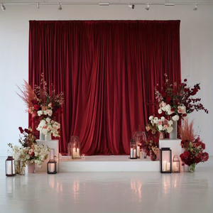 <span class=keywords><strong>Backdrop</strong></span> Pernikahan dan Pesta Ulang Tahun, Tiang Plafon, Kain Latar Panggung - Product Image 6