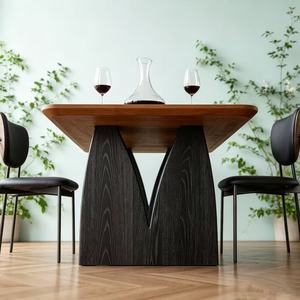 Nuevo Juego de Mesa de Comedor de Madera Maciza Estilo Francés Vintage con 4 Sillas Tapizadas en Verde para el Hogar, Cocina, Comedor - Product Image 6
