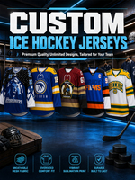 Camiseta de Hockey Sublimada Personalizada al por Mayor, Camiseta de Hockey sobre Hielo con Impresión por Sublimación, Logotipo del Nombre del Equipo en Tela Tackle Twill, MOQ Bajo de 2 Piezas