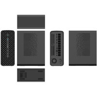 Mini PC AMD AI395 Strix Halo, Mini Computadora Empresarial con IA, DDR5 128GB, Radeon 50TOPS NPU, USB4, 4 Pantallas, Doble SSD, Windows 11