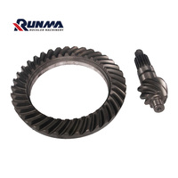Paire d'engrenages coniques hélicoïdaux de haute qualité pour système d'essieu avant de réducteur principal de moteur de chargeuse, fabrication RUNMA 81807A00000000-52
