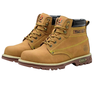 Botas Retro de Hombre de Caña Alta para Otoño e Invierno, Resistentes a las Manchas, con Cremallera y Suela Antideslizante, Calzado de Trabajo - Venta Directa de Fábrica - Product Image 1