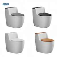 WC monobloc en céramique moderne à double chasse, coloris Marron, Rose, Vert, Bleu, Rouge, Ivoire, Noir, à prix abordable