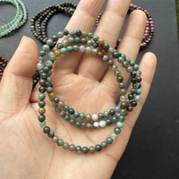 Bracelet en pierre de cristal énergétique polie de haute qualité à bas prix, matériaux mixtes, 4 mm, pour la décoration de la maison