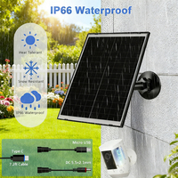 Panneau solaire monocristallin ALECTER 15W avec sortie Type-C, chargeur solaire étanche pour caméra de sécurité extérieure