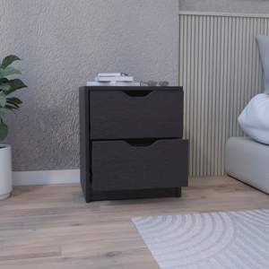 DB DEPOT 2017 Houma Mesita DE NOCHE DE DOBLE cajón moderna-antigua mesita de noche minimalista para dormitorio muebles para el hogar apartamento - Product Image 2