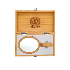 Solid Wood <b>Makeup</b> Organizer <b>Box</b> 23x14.2x4 Cm Engraved Eco Friendly Storage Case For Cosmetic Jewelry General Packaging - Product Image 3