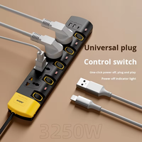 Multiprise de bureau multifonctionnelle standard britannique 13A, version Hong Kong, avec chargeur USB et prises A+C, cordon et prises inclus