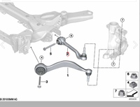 Bras de suspension avant droit en alliage d'aluminium de haute qualité pour système de suspension automatique G20 G28 OE 31106879548 Garantie 12 mois