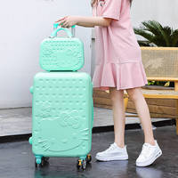 Valise trolley rigide pour enfants, bagage de voyage pour filles avec valise de 14 pouces