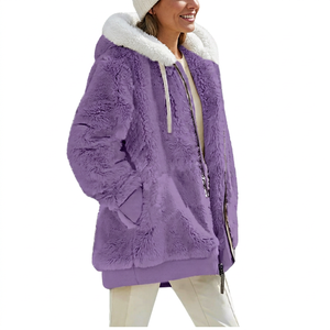 Chaquetas de Forro Polar Tejidas para Mujer, Otoño/Invierno, Cierre Completo, Logotipo Personalizado, Transpirables, Resistentes al Viento, Ropa Deportiva para Exteriores, Talla XL, Estampadas - Product Image 1