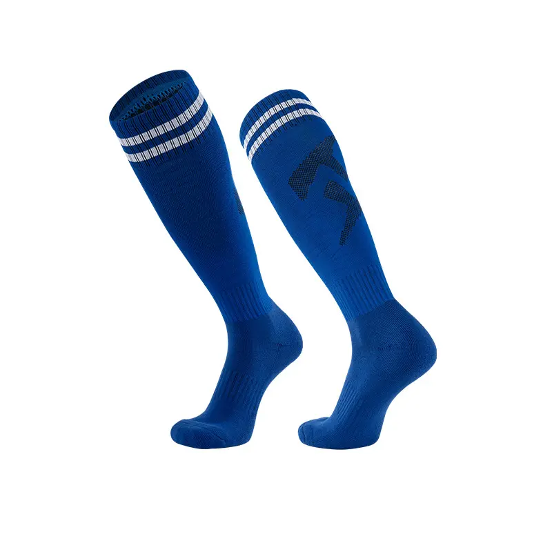 Unisex Compression Football Socks Non-slip Long Tube Knee High Striped Soccer Socks