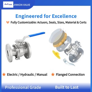 Pneumatisch betätigtes Silikagel-Guss-Kugelventil aus Edelstahl mit Flansch, 304/316L, anpassbares Industrieventil für Wasser, Öl und Gas - Product Image 3