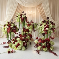 Guirlandes de vigne vertes personnalisées, feuilles vertes, boule de 60 cm, chemin de table, fleurs de table, centre de table floral