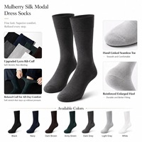 Chaussettes habillées pour hommes, sans couture, sans ressort, pour tenue formelle ou professionnelle