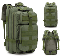 Sac à dos tactique camouflage 20-35L avec cadre externe MOLLE, sac à dos léger respirant et imperméable pour la randonnée et le cyclisme