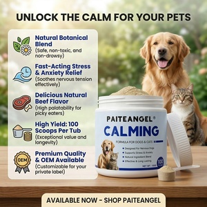 Poudre apaisante <span class=keywords><strong>en</strong></span> gros pour chiens : Soulage l'anxiété de séparation et le stress, action rapide, produits relaxants pour animaux de compagnie, prix d'usine - Product Image 1
