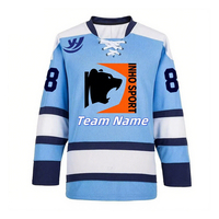 Maillot de hockey sur glace personnalisé pour jeunes et adultes, vente en gros, sublimation, polyester sergé, maille, uniforme d'équipe, séchage rapide