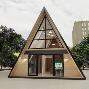 뜨거운 판매 A-프레임 삼각형 조립식 주택 휴일 캠핑 강철 구조 주택