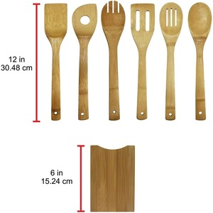 ชุดอุปกรณ์ครัวไม้ไผ่ 7 ชิ้น ช้อน ตะหลิว ไม่ติดกระทะ อุปกรณ์ทำอาหาร - Product Image 4
