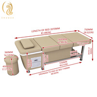 Chuque Deluxe Lit de shampoing sans conduit, Chaise de spa, Lit de beauté pour physiothérapie et massage avec fonction vapeur, Réservoir d'eau, Mobilier de salon portable et pliable