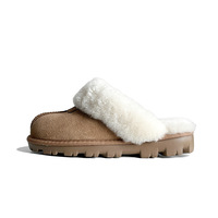 2026 Bottes de neige UGSS en véritable peau de mouton, chaudes, à lacets, à bout fermé, rehaussantes, à semelle épaisse et amortissante, avec logo personnalisé, style pantoufle