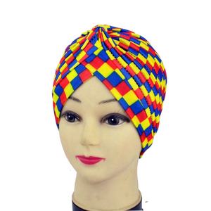 Casquette de <span class=keywords><strong>chimiothérapie</strong></span> femmes musulmanes bas chapeau Bandanas plissé impression Turban été couvre-chef écharpe - Product Image 1