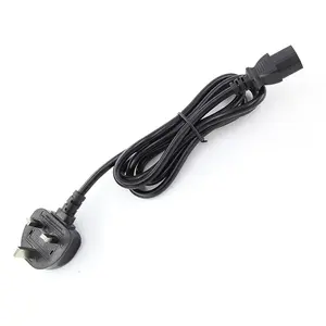 Cheaper price 3 Pin UK Plug Power Cable British Standard AC Power Cord Extension Cord Cables For Computer