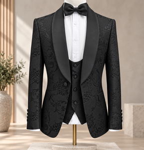 Trajes de Boda al por Mayor, <span class=keywords><strong>Traje</strong></span> <span class=keywords><strong>Formal</strong></span> Premium de Moda <span class=keywords><strong>para</strong></span> <span class=keywords><strong>Hombre</strong></span>, Cuello Solapa, Cierre de un Botón, Conjunto de 3 Piezas <span class=keywords><strong>para</strong></span> Novio - Product Image 2