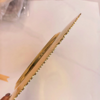 Nouvelles assiettes de présentation rondes de luxe européennes réutilisables de 13 pouces en plastique doré et argenté pour la décoration de table de mariage et de fête