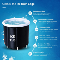 OT7251 Seaux portables autoportatifs pour récupération de boissons Baignoire à glace gonflable pliante avec système de refroidissement