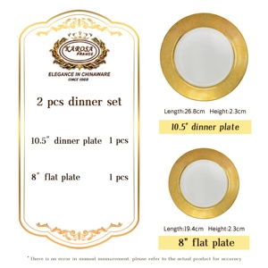 Exquis Premium élégant peint à la main Design <span class=keywords><strong>de</strong></span> luxe <span class=keywords><strong>porcelaine</strong></span> <span class=keywords><strong>porcelaine</strong></span> assiette en céramique pour ensemble <span class=keywords><strong>de</strong></span> vaisselle - Product Image 2