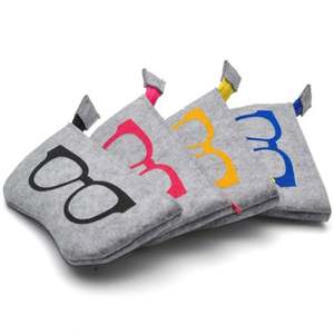 Étui de protection portable en feutre pour lunettes de soleil avec fermeture éclair, vente en gros - Product Image 2