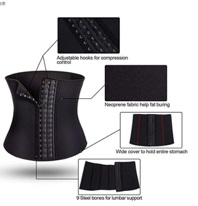 Graisse brûlant sueur ceinture taille <span class=keywords><strong>dos</strong></span> soutien ceinture néoprène Fitness entraînement trois rangées boucle ceinture en plastique - Product Image 3